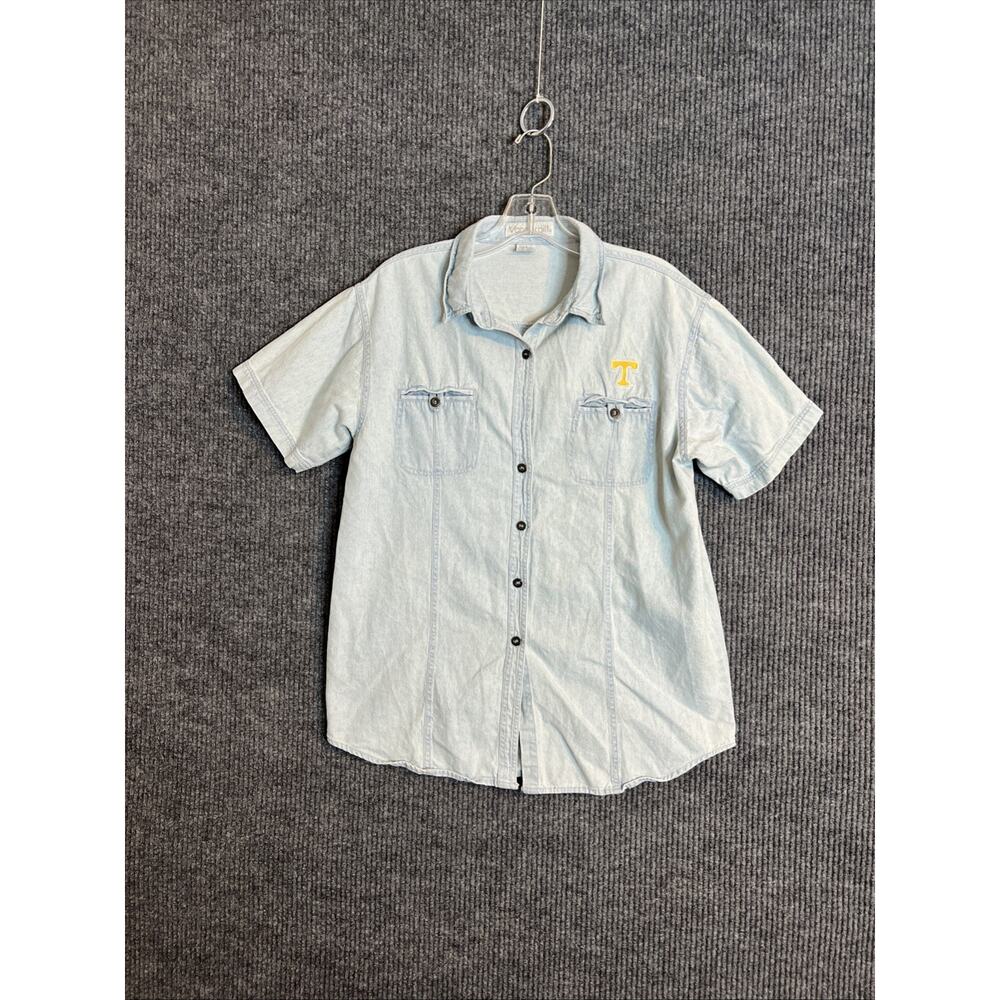 Vintage Vanderbilt Womens Button Up Shirt Size Medium Denim University Of Tn